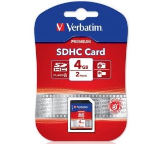 VERBATIM Class 10 SDHC Memory Card   4GB Deals  Pcworld