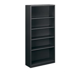HON Metal Bookcases, 5 Shelf, 71 H