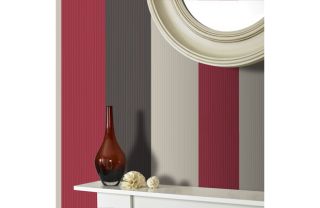 Superfresco Textured Stria Wallpaper   Red from Homebase.co.uk 