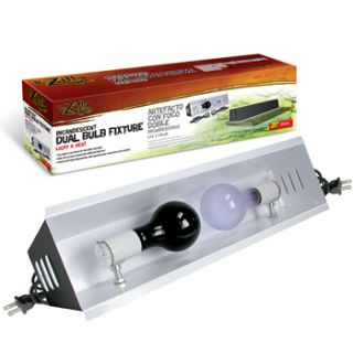 Home Reptile Lighting Zilla Incandescent 20 Dual Bulb Reptile Fixture
