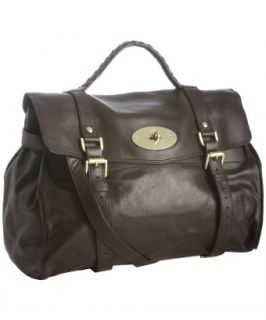 Mulberry chocolate buffalo leather Alexa satchel   