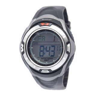 Armitron Mens Black Resin Digital Sports Watch with Compass Rose 