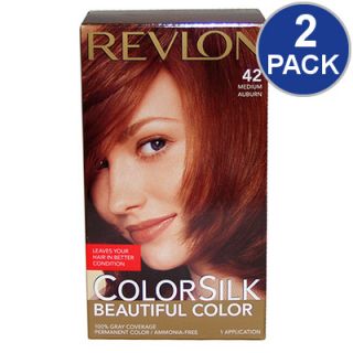 Revlon ColorSilk Beautiful Hair Color   Medium Auburn #42   2 Boxes 