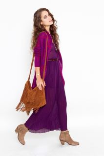 Pleated Maxi Dress   Plum in Clothes at Nasty Gal 