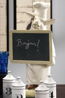 Pastry Chef Pig with Chalkboard   Table Accents   Home Accents 