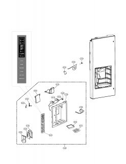 LG Bottom mount refrigerator Valve & water Parts  Model LFX23961ST 