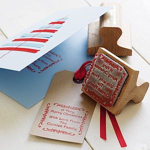 Personalised Christmas Stamp   card making & stationery