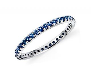 Sapphire Eternity Ring in 18k White Gold  Blue Nile