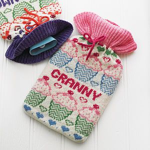 Personalised Fairisle Hot Water Bottle Cover   shop by room