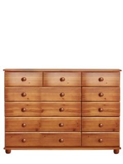 Stanton Solid Pine 4 + 7 drawer Chest Littlewoods