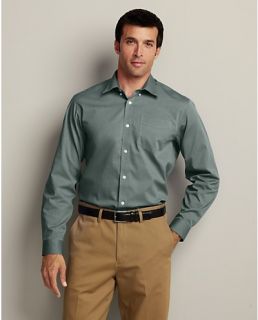 Relaxed Fit Wrinkle Free Pinpoint Oxford Shirt   Straight Collar 