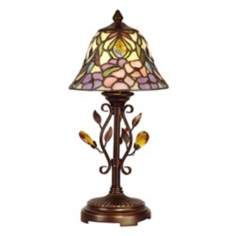 Dale Tiffany Crystal Jewel Pebblestone Art Glass Accent Lamp