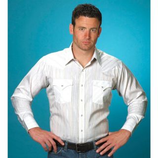 Ely Cattleman Long   Sleeve Lurex Snap Western Shirt   526996, Casual 