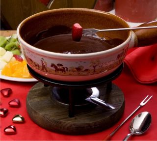 Não se esqueça de manter aquecido seu fondue de chocolate, para 