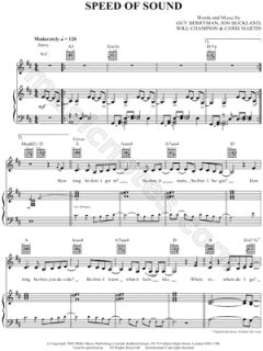 Image of Coldplay   Speed of Sound Sheet Music   Download & Print