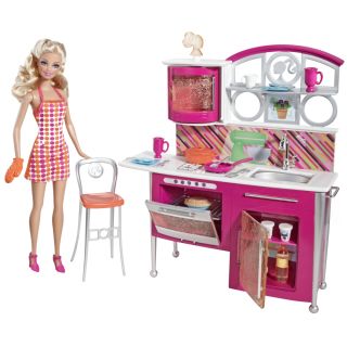 BARBIE STOVETOP TO TABLETOP Kitchen + Doll   Shop.Mattel