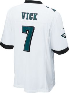 Michael Vick Jersey Away White Game Replica #7 Nike Philadelphia 