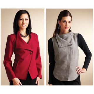 Kwik Sew Misses Angled Front Jacket & Vest Pattern   Discount Designer 