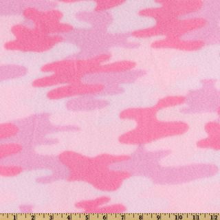 WinterFleece Pink Camo   Discount Designer Fabric   Fabric