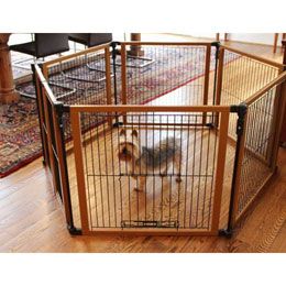 Wood Panel Pet Gate and Pen / Solid Wood Dog Gate   1800PetMeds