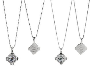 HAND ENGRAVED COMPASS NECKLACES  silver compass, sterling silver 