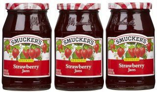 Smuckers Seedless Strawberry Jam, 18 oz, 3 Pack   