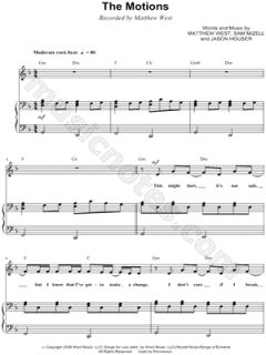 Image of Matthew West   The Motions Sheet Music    & Print