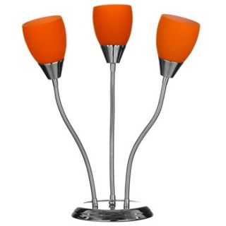 Premier Housewares Orange Three Arm Flexi Table Lamp