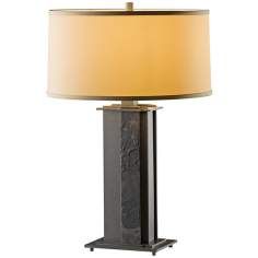 Strata with Heavily Forged Bar Hubbardton Forge Table Lamp