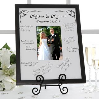 3160   Wedding & Anniversary Personalized Signature Mat Frame   Bells