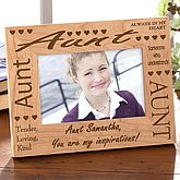 Engraved Wood Personalized Aunt Picture Frame   2277