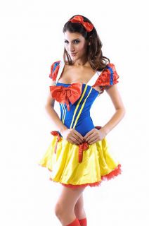 Sexy Fairy Tale Princess Costume with Headband Dress Halloween Outfit 