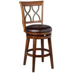 Hillsdale Reydon Walnut Swivel Counter Stool