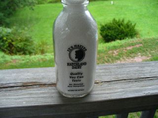 Hatchland Dairy Quart Milk Bottle No. Haverhill, NH