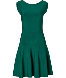 Issa Green Rayon Ribbed Knit Dress  Damen > Kleider  STYLEBOP 