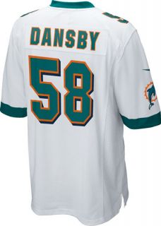 Karlos Dansby Jersey Away White Game Replica #58 Nike Miami Dolphins 