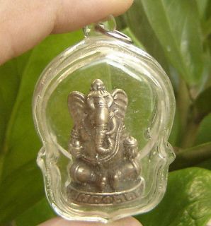 Statue Gild Gold Bronze Ganesh Hindu God head elephant Amulet