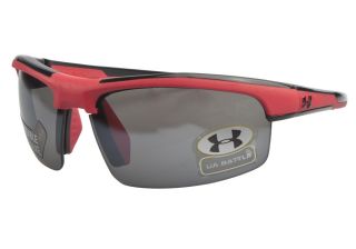 Under Armour UA Battle Shiny Black Red Gray  Under Armour Sunglasses 