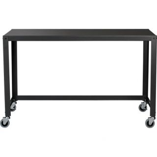 go cart carbon grey desk in office furniture  CB2