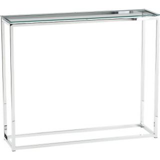 smart glass top console table in accent tables  CB2
