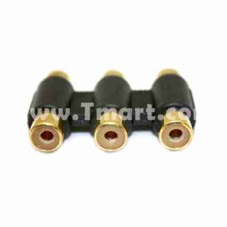 RCA 3 Triple to RGB Coupler Adapter Connector AV Cable   Tmart