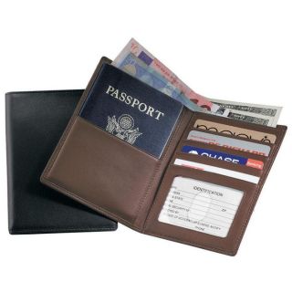 Leather RFID Passport & Currency Wallet at Brookstone—Buy Now