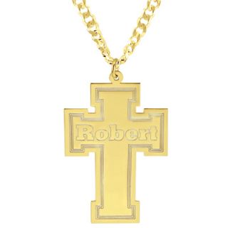 14K Gold Vermeil Cross Name Pendant (8 Letters)   View All 