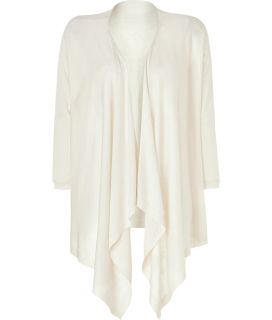 DKNY Winter White Silk Cashmere Cozy Cardigan  Damen  Strick 
