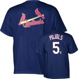 Albert Pujols Majestic Name and Number Navy St. Louis Cardinals T 