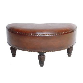 Faux Leather Half Moon Ottoman at Brookstone—Buy Now!