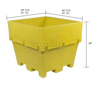Bins, Totes & Containers  Containers Bulk  Pallet Container Yellow 