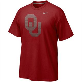 Nike Oklahoma Sooners Mens Reflective Logo T Shirt   NFLShop
