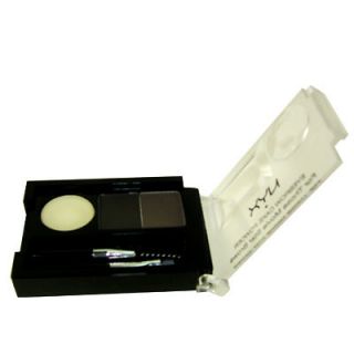   Cosmetics Eyebrow Cake Powder with Wax Applicators ECP01 Black / Gray
