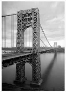 GEORGE WASHINGTON BRIDGE STUNNING BLACK & WHITE PHOTO